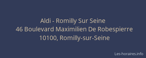 Aldi - Romilly Sur Seine