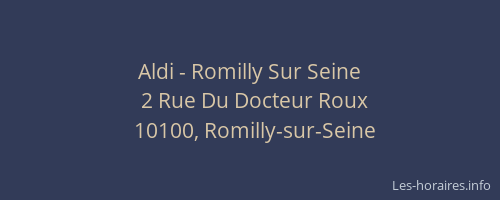 Aldi - Romilly Sur Seine