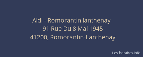 Aldi - Romorantin lanthenay