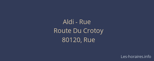 Aldi - Rue