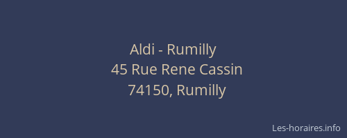 Aldi - Rumilly