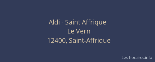Aldi - Saint Affrique