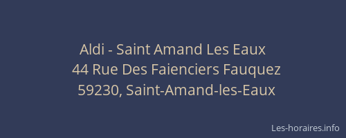 Aldi - Saint Amand Les Eaux