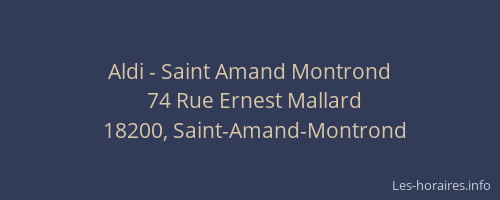 Aldi - Saint Amand Montrond