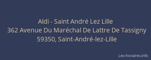 Aldi - Saint André Lez Lille