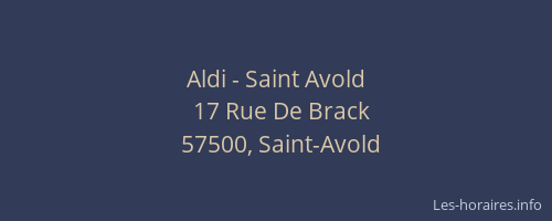 Aldi - Saint Avold