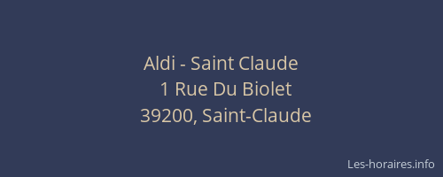Aldi - Saint Claude