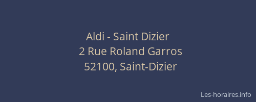 Aldi - Saint Dizier