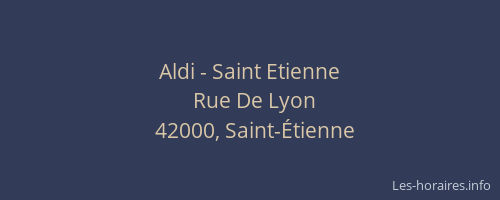 Aldi - Saint Etienne