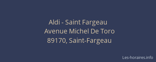 Aldi - Saint Fargeau
