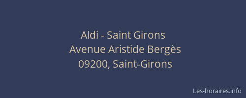 Aldi - Saint Girons