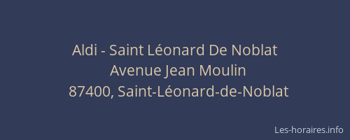 Aldi - Saint Léonard De Noblat
