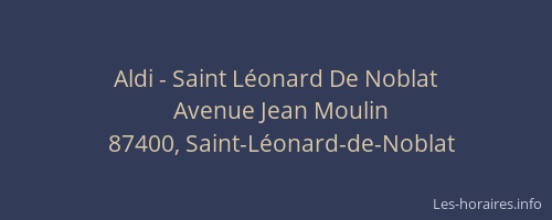 Aldi - Saint L&eacute;onard De Noblat