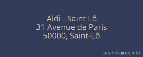 Aldi - Saint Lô