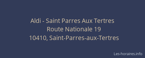 Aldi - Saint Parres Aux Tertres