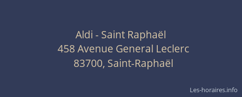 Aldi - Saint Raphaël