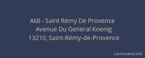 Aldi - Saint Rémy De Provence