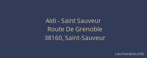 Aldi - Saint Sauveur