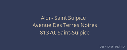 Aldi - Saint Sulpice