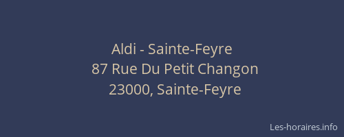 Aldi - Sainte-Feyre