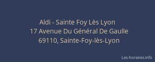 Aldi - Sainte Foy Lès Lyon