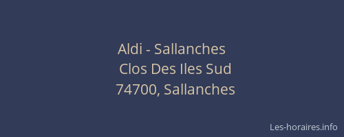 Aldi - Sallanches