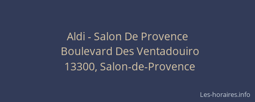 Aldi - Salon De Provence