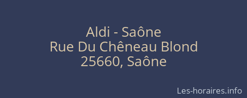 Aldi - Saône