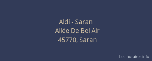 Aldi - Saran