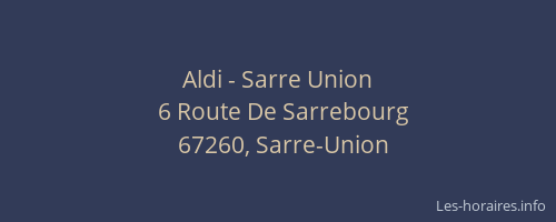 Aldi - Sarre Union