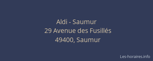 Aldi - Saumur