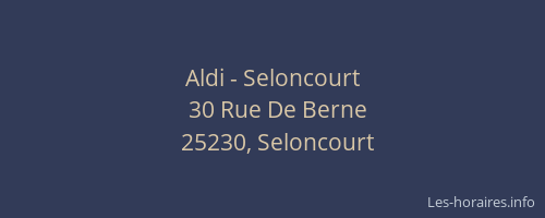 Aldi - Seloncourt