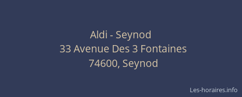 Aldi - Seynod
