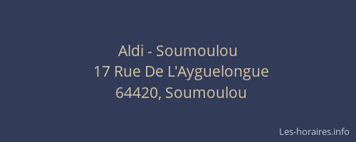 Aldi - Soumoulou