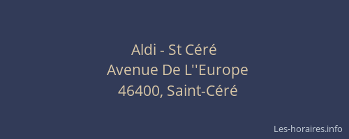 Aldi - St Céré
