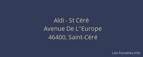 Aldi - St C&eacute;r&eacute;