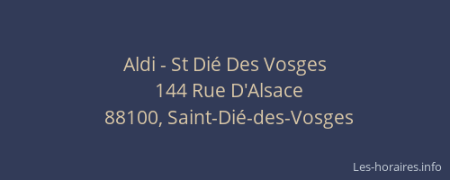 Aldi - St Dié Des Vosges