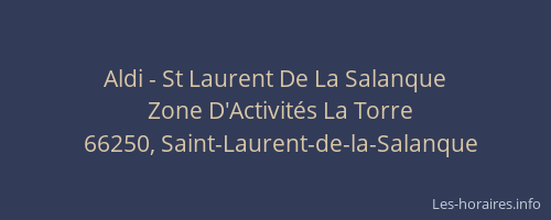 Aldi - St Laurent De La Salanque