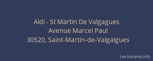 Aldi - St Martin De Valgagues