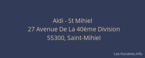 Aldi - St Mihiel
