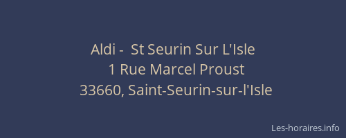 Aldi -  St Seurin Sur L'Isle