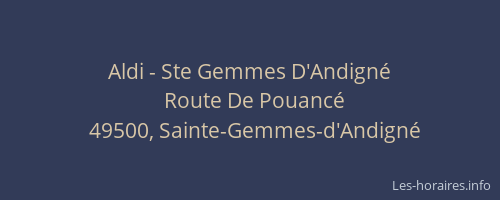 Aldi - Ste Gemmes D'Andigné
