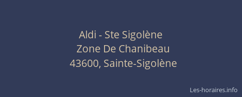 Aldi - Ste Sigolène