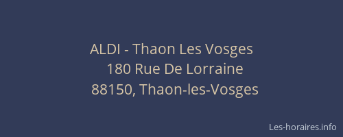 ALDI - Thaon Les Vosges
