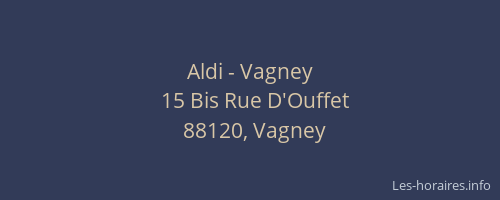 Aldi - Vagney