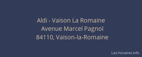 Aldi - Vaison La Romaine