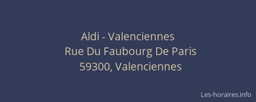 Aldi - Valenciennes