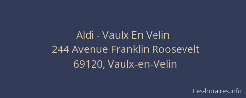 Aldi - Vaulx En Velin