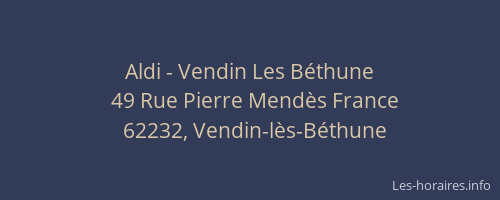 Aldi - Vendin Les B&eacute;thune