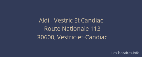 Aldi - Vestric Et Candiac